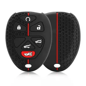 Silicone Key Case for Chevrolet Tahoe 2007 Suburban Gmc Yukon 2010 Traverse XL Key Cover for Cadillac Escalade Car Accessories, Car Key Protector