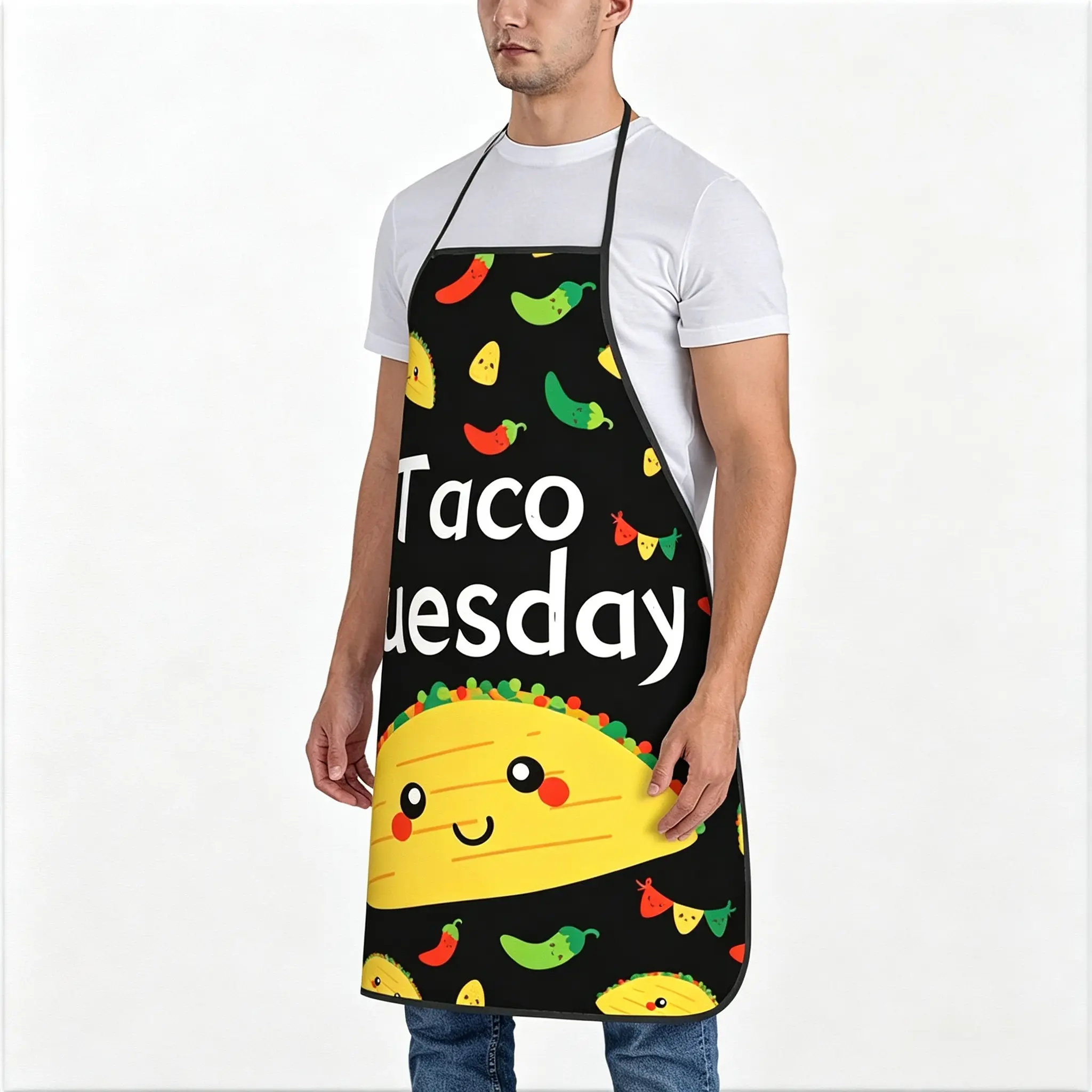 Del taco waist apron,Waterproof Apron, adjustable chef apron,Funny Mexican Apron for Men-Taco Tuesday Gift for Kitchen Cooking, Grilling