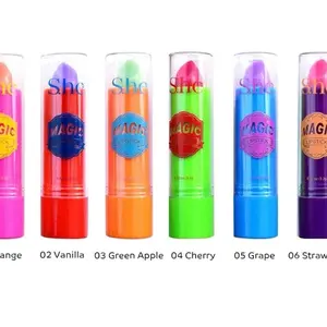 6 PCs S.he Color Changing Magic Lipsticks- Fruit Flavor 6 PCs S.he Color Changing Magic Lipsticks- Fruit Flavor