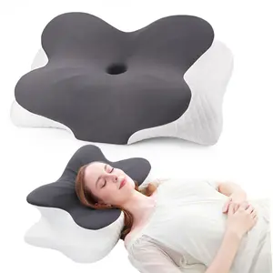 Memory Foam Pillow for Neck & Shoulder Pain Relief - Ergonomic Cervical Support for Sleeping - Orthopedic Contour Pillow for Side/Back Sleepers