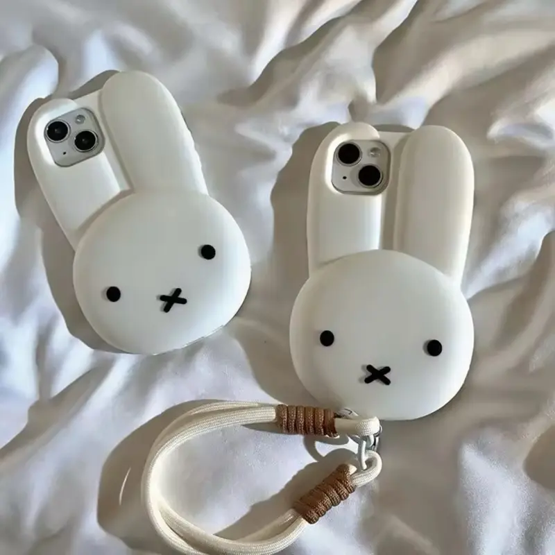 Miffy iPhone 11/12/13/14/15/16/17ProMax Case Silicone Anti-drop All-wrap Soft Protective Cover