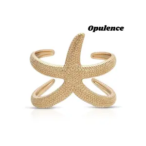 Ettika Starfish Hug Cuff with Textured Design and Unique Shape birthday gift