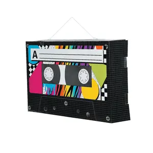 20" x 13" Hanging Cassette Tape Cardboard Ceiling Decorations - 6 Pc.