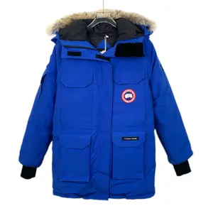 RDLT— Canada Goose Expedition Blue Fur Hood Down Jacket Size S