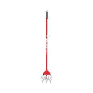Garden Weasel 3 Tine Steel Rotary Hand Cultivator 55 in. Steel Handle