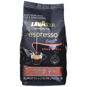 Lavazza Espresso Barista Gran Crema Whole Bean Coffee Blend, Medium Espresso Roast, 1 kg Bag - Chocolate and Spicy Aroma