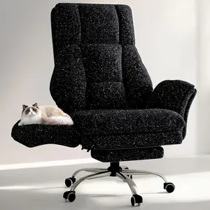 HOMRELEXA Big & Tall Office Chair with Flip Armrests for Pets & Cross Legged Sitting Premium Tech Fabric Wide Seat Reclining Desk Chair Executive Ergonomic Computer Gaming Chair with Foot, Rest premium tech fabric wide seat