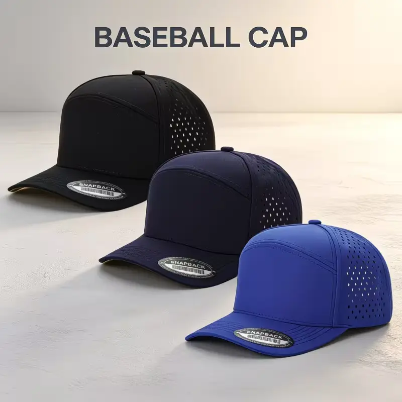 Unisex Curved‑Brim Baseball Cap, Sun‑Protective Breathable Half‑Mesh Panel, Trendy Peaked Cap for Outdoor Fishing and Sports.