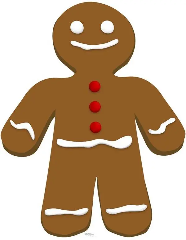 Advanced Graphics 936 Corrugated Gingerbread Man Life-Size Cardboard Stand-Up, Decorative Wall-Mount Home Decor, 60x46 in