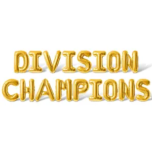 Letter Balloons - DIVISION CHAMPIONS 16" Inch Alphabet Letters Foil Mylar Balloon Division Champions Party Banner