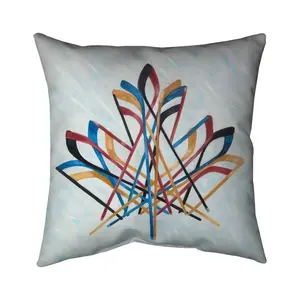 Begin Home Decor 5541-1616-SP79 16 x 16 in. Canadian Hockey Blue Pillow - Home Decor, Sports & Games