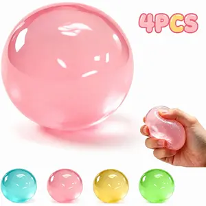 4PCS Return Handmade TPR Squeeze Ball, Slow Rising Squishy, 100% Odorless, 6cm Round Malt Stress Relief Relaxation Toy, Squishy Stress Balls,  Easing Tension During Study, Work, or Relaxation, Soft Sensory Fidget