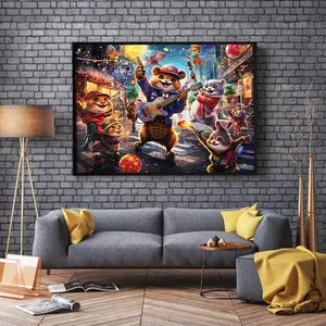 HUADADA 1000 Pieces "Rock Party" Holiday Gift Family Game Adult Jigsaw Puzzle  Decorative Painting Decompression Entertainment
