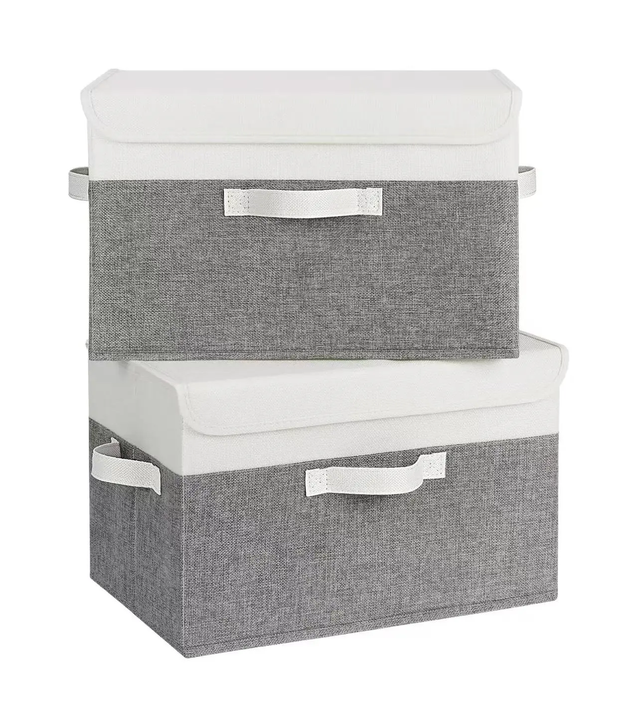 GRANNY SAYS Rectangular Memory Keepsake Storage Box - Fabric Organizer Bins with Lids, Containers for Organizing, Multifunctional Storage Organization Lidded Bins