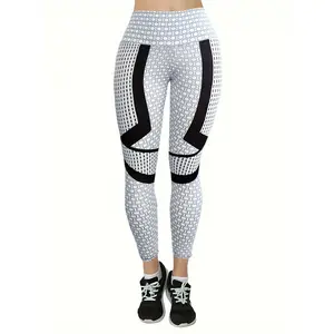 Women's High-Waisted Honeycomb Leggings Must-Have!Medium Compression + Moisture-Wicking, Spring/Summer Running/Casual