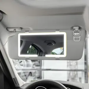 2026 Car Vanity Mirror, Sun Visor Rechargeable LED Car Mirror, 3Modes & 60LEDs, Touch Control Dimmable, White