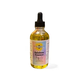 Rainbow Essence Body Oil - 4 fl oz, Lightweight Jojoba Oil with Hydrating Properties & Eczema-Friendly Fragrance
