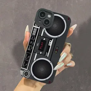 Vintage Cassette Player Pattern Design Phone Case, 1 Count Anti-drop Phone Protective Cover, Phone Accessories for iPhone 17 Pro Max,17Air,16Pro Max 15 14 13 12 11 Pro Max Series