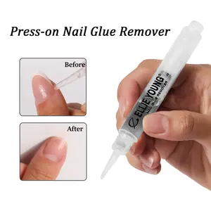 Press on Nail Glue Remover, 5ML Nail Glue Removal Pen, Nail Art Remover Tool, Nail Polish Remover, Gentle Nail Care Product for Women & Girls, Nail Products