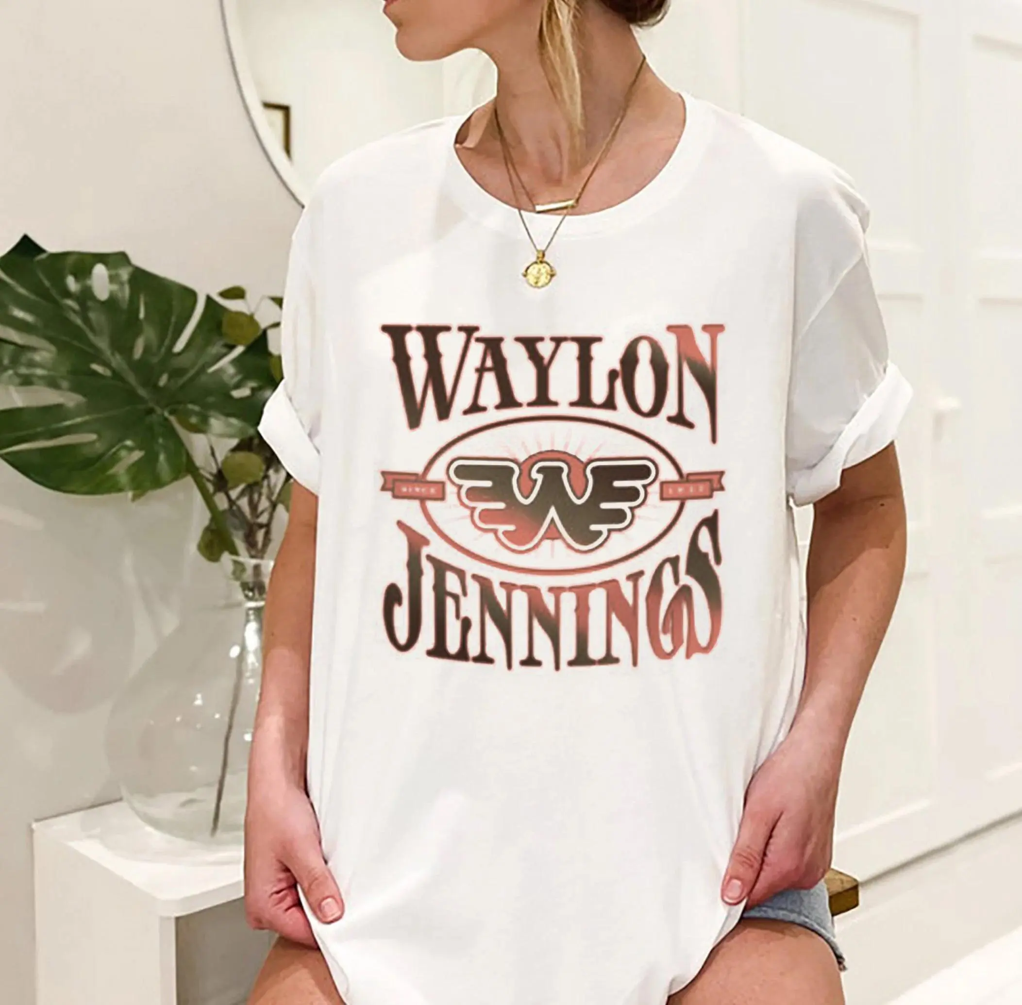 Waylon Jennings Flying W Logo T-Shirt – Outlaw Country Graphic Tee Gift for Fans