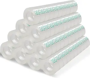 Oleitodh 100 Rolls Transparent Tape Bulk Refills, Clear Tape Dispenser Refill, Invisible Desk Tape Glossy Gift Wrap Tapes for Dispenser, Office, School, Home, 3/4 x 1000 Inches