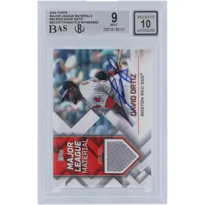 David Ortiz Boston Red Sox Autographed 2022 Topps Major League Material Grey Jersey Relic #MLM-DO Beckett Fanatics Witnessed Authenticated 9/10 Card - Fanatics Authentic Certified