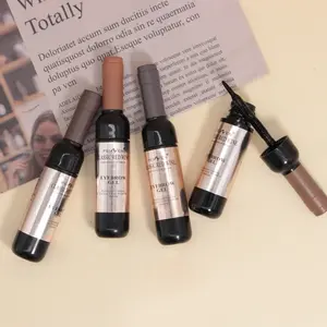 Waterproof Tattoo Semi-Permanent Eyebrow Dye Gel, Long-Lasting Non-Sticky Eyebrow Cosmetics, Cute Wine Bottle Design, Easy to Apply