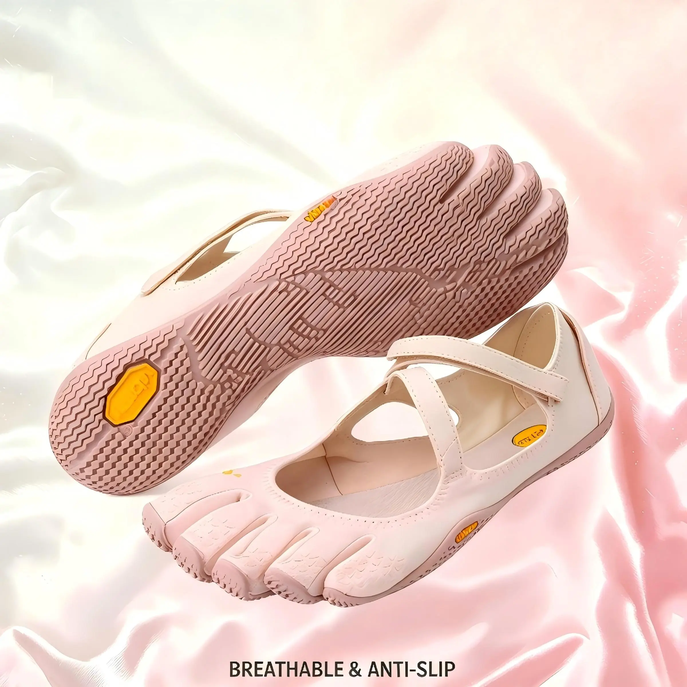 Women Five Finger Minimalist Barefoot Shoes, Breathable Quick Dry Mesh Non Slip Soft Bottom Sneakers for Yoga Pilates Dance Gym Training Indoor Fitness Workout, Outdoor Beach Walking Driving Camping Daily Casual Sports Footwear