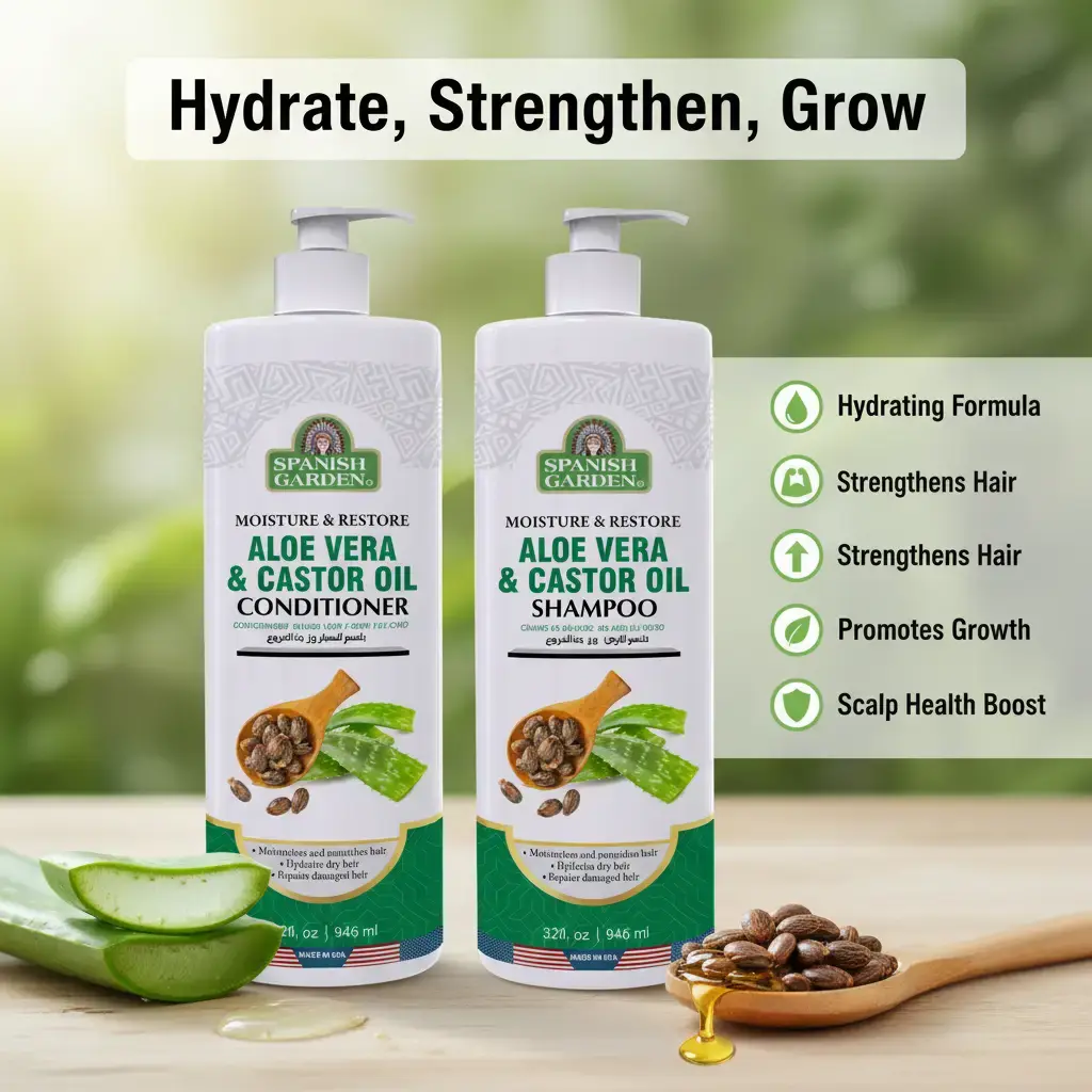 Aloe Vera & Castor Oil Hair Care Duo  Hydrating & Strengthening Set for Hair  Growth, Scalp Health & Damage Repair - TikTok Shop