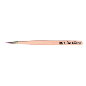 LASH ANARCHIST Straight Isolation Lash Tweezer 'Get In Loser' - The Plastics Collection, Apricot Pink Tweezer for Lash Application