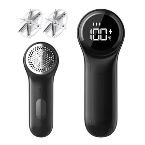 Rechargeable fabric shaver, electric lint remover with LED display, two upgraded six-blade shavers, 3-speed portable electric epilator, and lint remover for clothing and furniture, Lint Cleaner