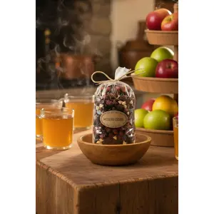 Mulled Cider Potpourri - Scented Aroma in Clear Plastic Packaging with Twine Rope Closure