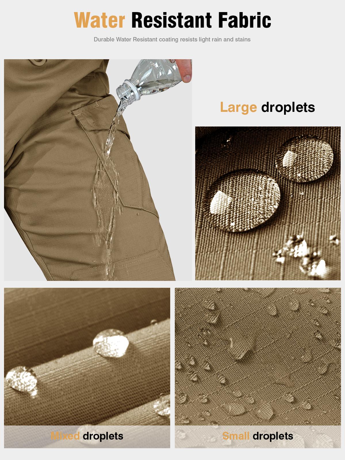 TBMPOY Men's Tactical Ripstop Pants Lightweight Water Resistant Cargo Hiking Work Pants With Multi Pockets for Outdoor Activities