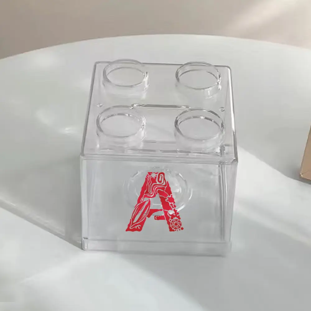 Transparent Building Block Coin Storage Box, Cash Saving Box, Coin Piggy Bank, Decorative Desktop Coin Bank, Personalized Gift for Halloween & Christmas