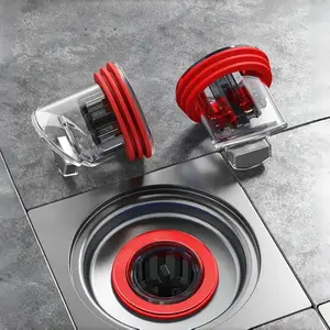 2 Counts Anti Odor Floor Drain with Anti Clogging Hair Catcher, Ideal for Shower and Sewer Valves, Prevents Bathroom and Kitchen Odors