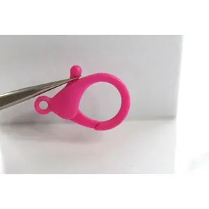 Hot Pink Oversized Lobster Clasp - Plastic