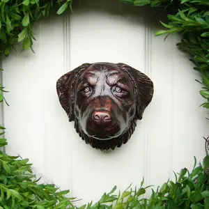 Golden Retriever Door Knocker by Michael Healy - Solid Aluminum, Handcrafted, Easy Install