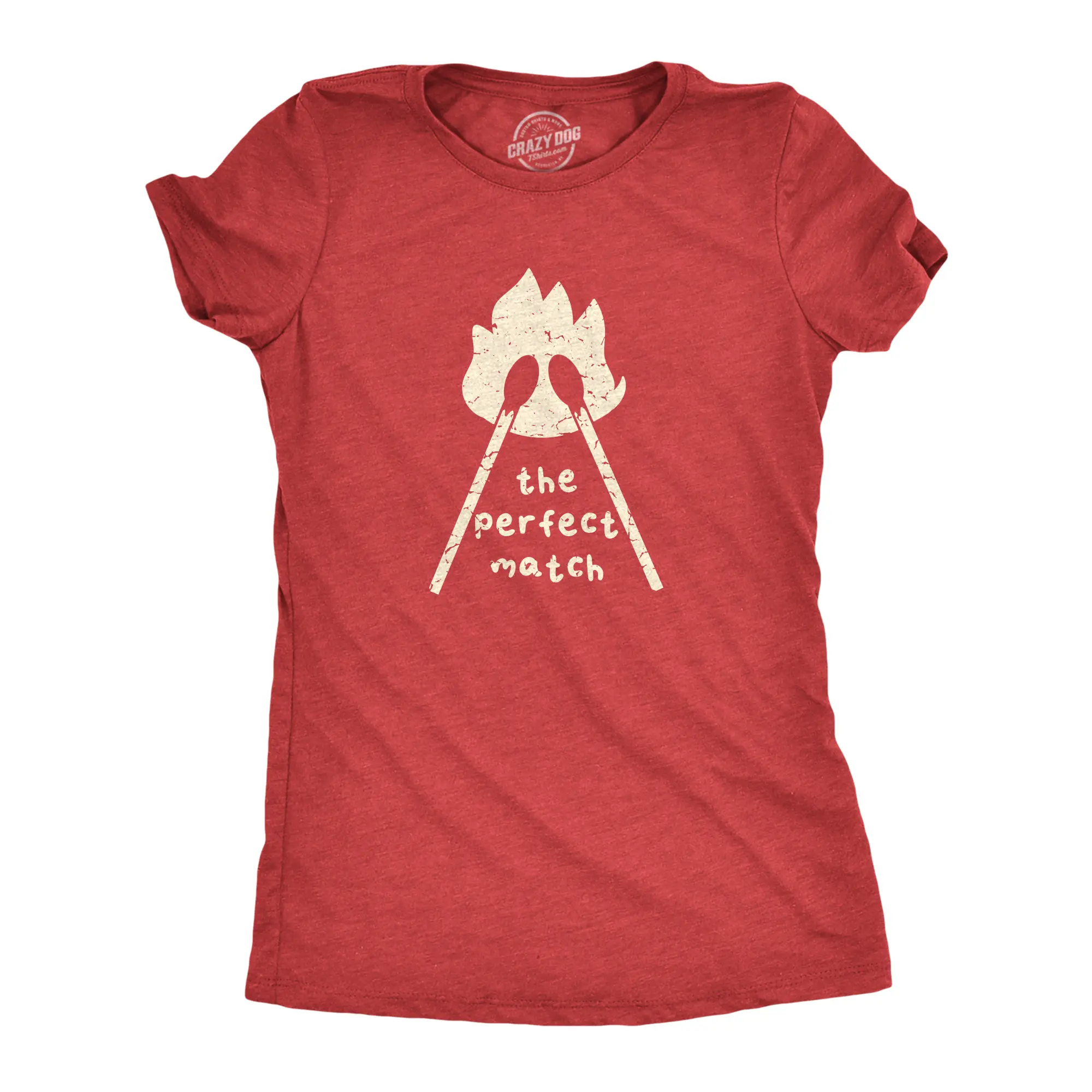 Womens The Perfect Match T Shirt Funny Valentines Day T Shirts for Women Funny Womens T Shirts Cute Vintage Fashion Casual Ladies T-Shirt Gift Love Tops for Women Funny Sarcastic Top Women's Novelty Tees Red -