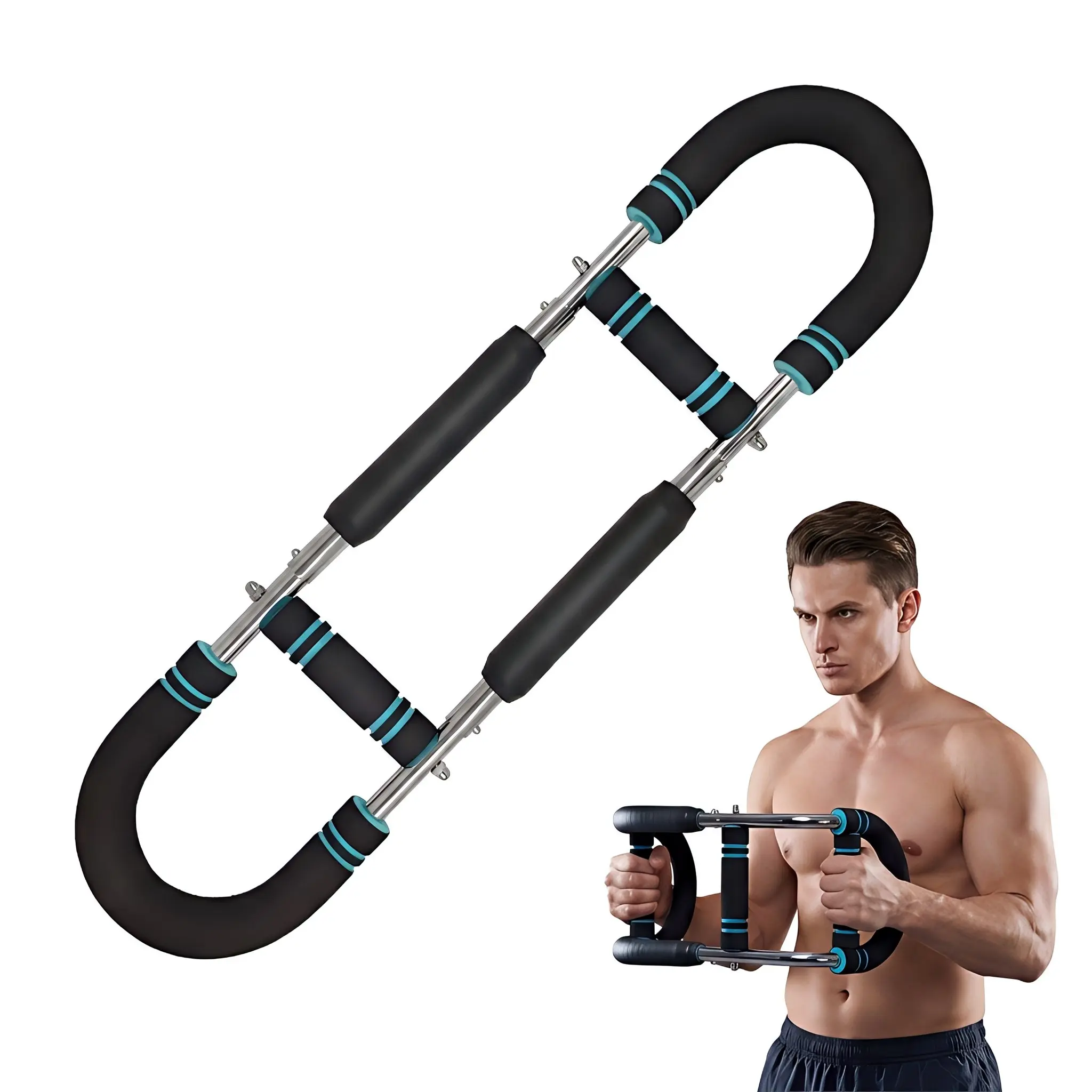 Adjustable Chest Workout Equipment, Arm Trainer for Men, Chest Trainer for Men, Shoulder Muscle Training, Portable Spring Resistance Home Fitness Equipment