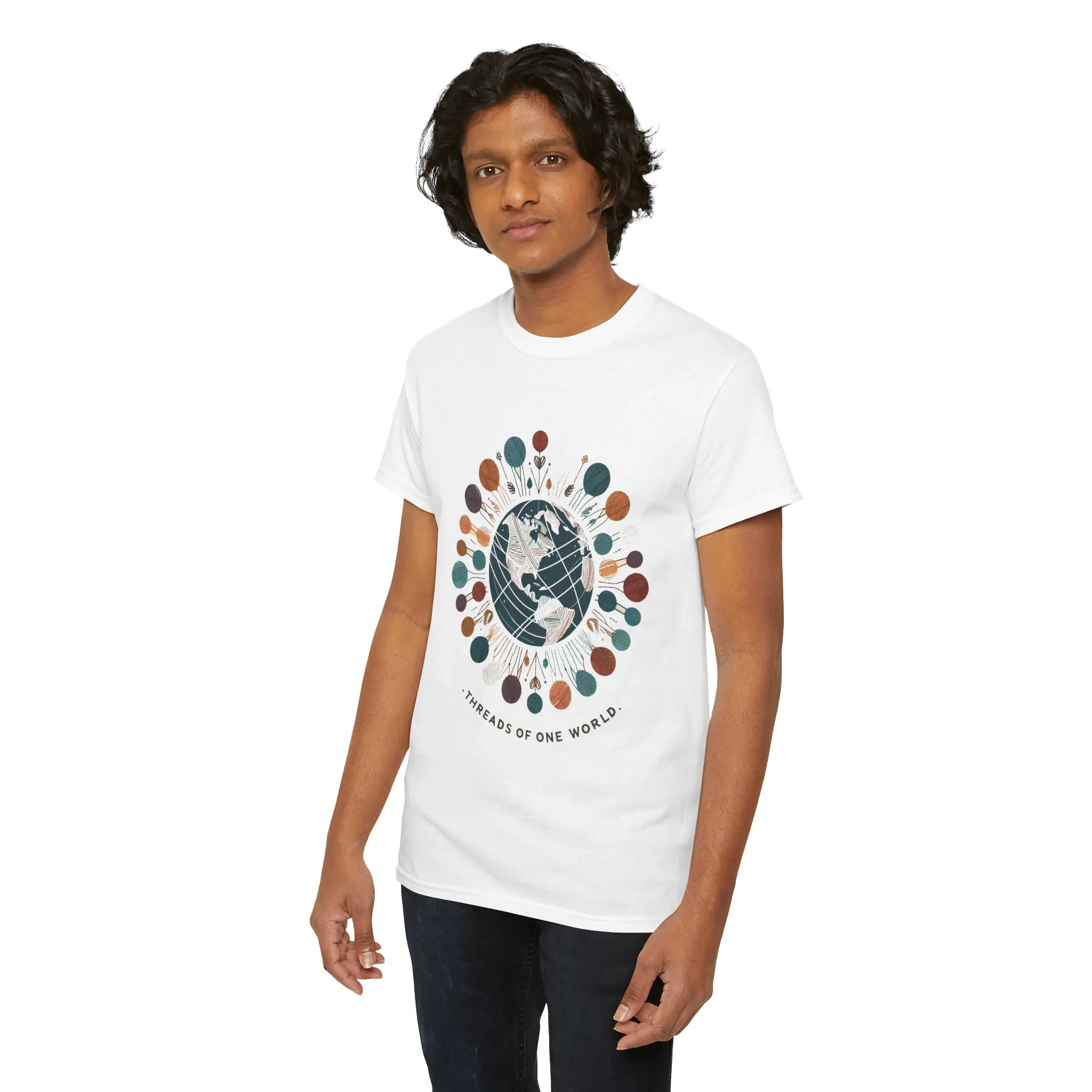 Unity-Inspired Unisex Heavy Cotton Tee by Threads of One World