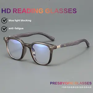 Unisex Fashion Retro Round Frame Reading Glasses, +1.0 to +4.0 Strength, PC Material, Lightweight Durable, Daily Use, Computer TV