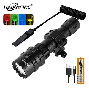 HaixnFire G100 LED Flashlight 4500 lumens USB rechargeable EDC Floodlight Camping flashlight Yellow, blue, green, red, white five-color light extension switch Type-C USB rechargeable flashlight