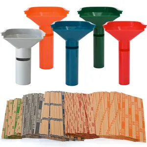 L LIKED 175 Assorted Flat Striped Coin Wrappers & 5 Coin Sorters Tubes, Color-Coded,Easy to Load