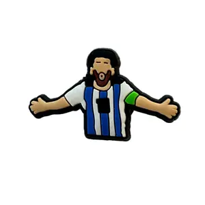 Argentinian Soccer Star Croc Shoe Charm Footwear Comfort Decor