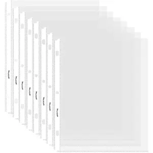Clear Sheet Protectors for 3 Ring Binders - 50 Pack Letter Size Top Load 8.5" x 11" Page Holders Highlight Transparent OS0150