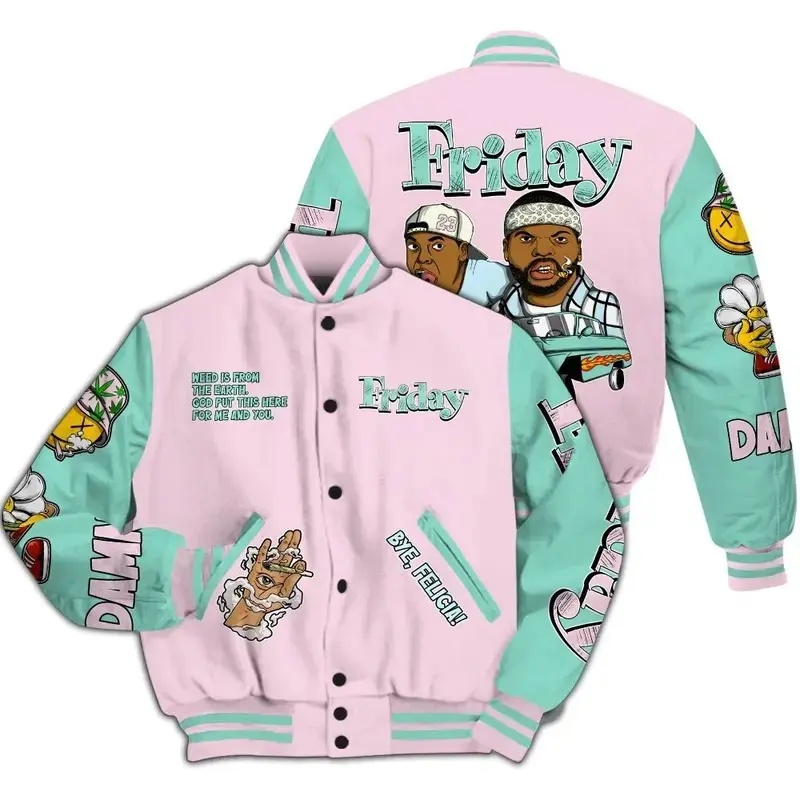 Retro Easter 5s - Friday Sneaker Stress Style All Over Print, Minimalist Baseball Jacket – Clean Modern Style