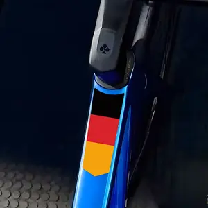 1SET German Flag Color Scheme Cycling Sticker, Suitable for Bike Fork/Frame/Helmet/Skateboard Deck, German-Style Passion Logo Decal, Waterproof & Wear-Resistant, Inject German Sporty Vibe into Your Gear