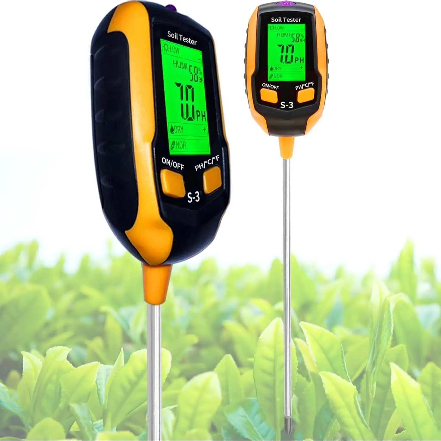 Soil PH Tester, 1 Set Soil Moisture Meter, Temperature & Light & Fertility Tester, Soil pH Meter for Gardening, Soil Plant Hygrometer
