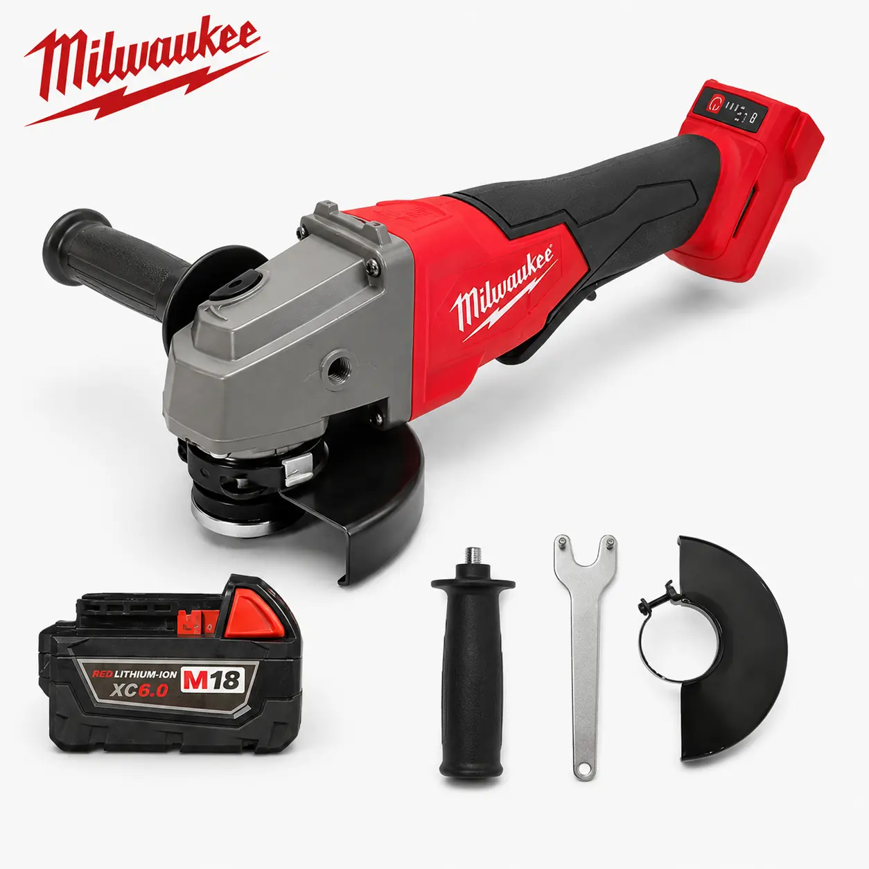 Heavy Duty Metal Cutting Power! Milwaukee M18 FUEL Angle Grinder 4-1/2" 5" Brushless Cordless Grinder With RAPIDSTOP Brake For Welding, Construction, Garage Repair And Industrial Grinding Tasks spindle m14