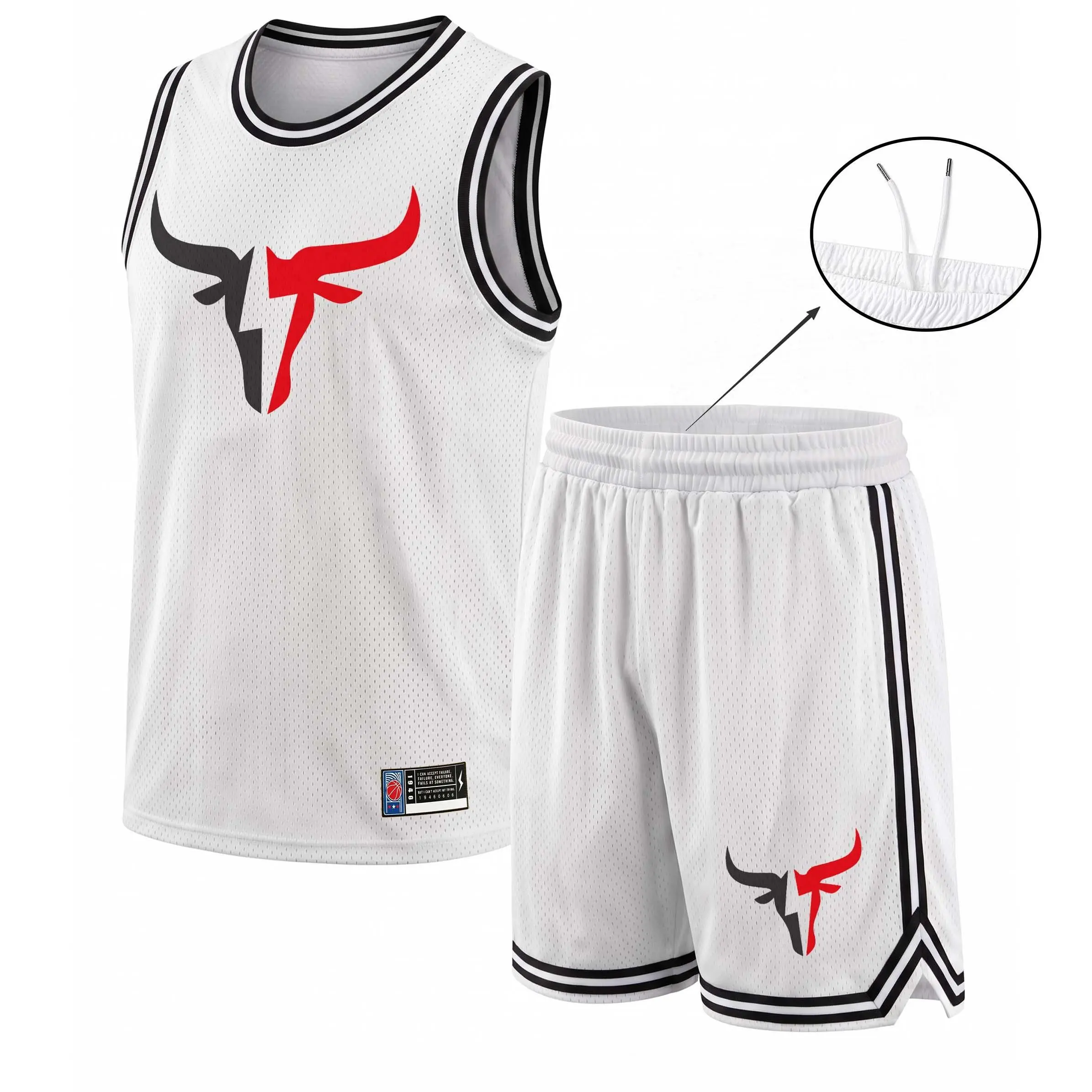 Men's 2-Piece Basketball Jersey Set - Color-Block Mesh Tank Top & Shorts, Lightweight Loose Fit, Breathable Quick-Dry Dry-Clean Athleisure for Gym, Sporty Chic
